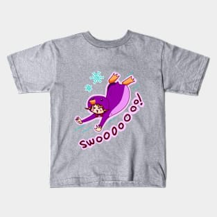 Purple Penguin - Kigurumi Slacker Girl Kids T-Shirt